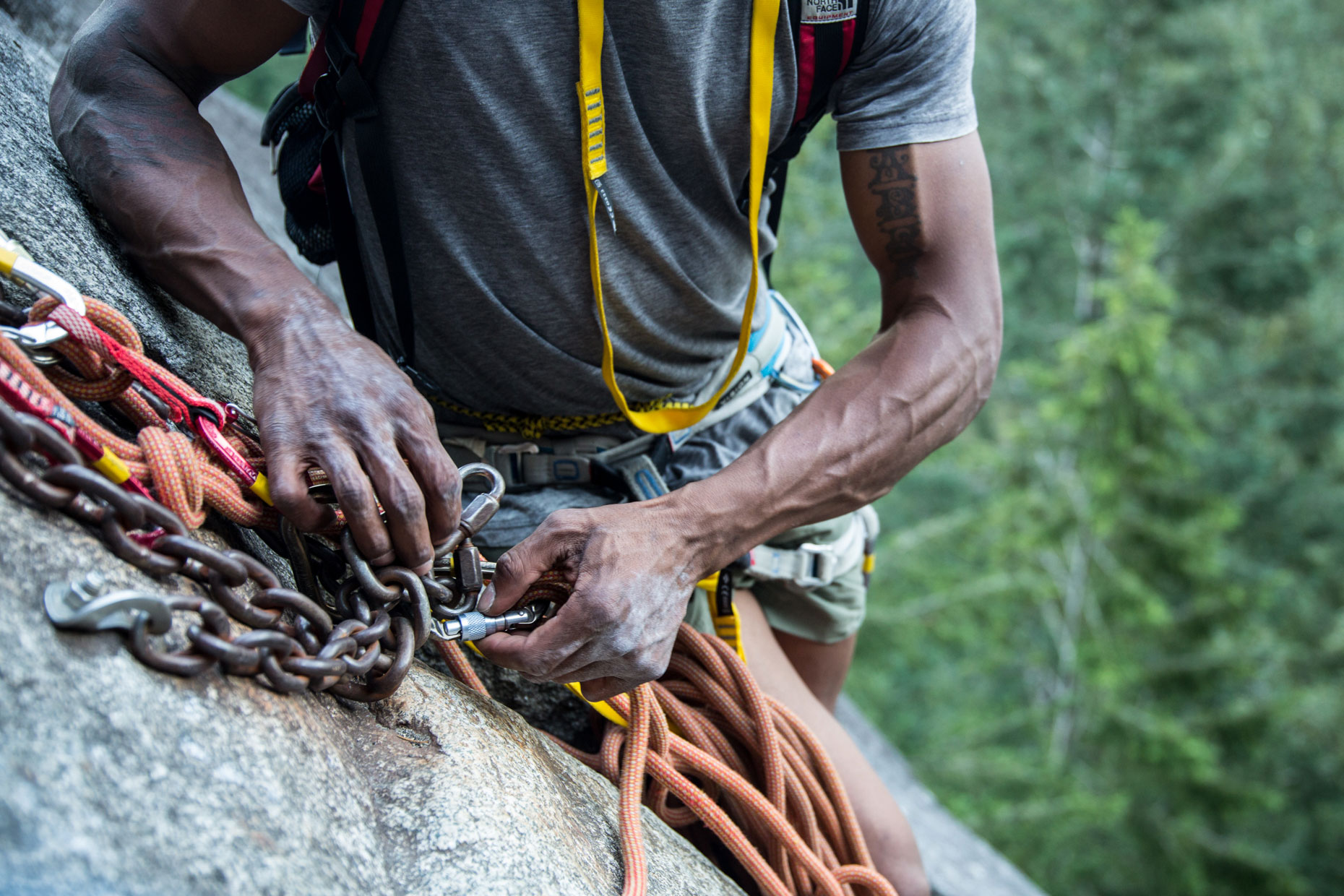 Rock climbing anchor