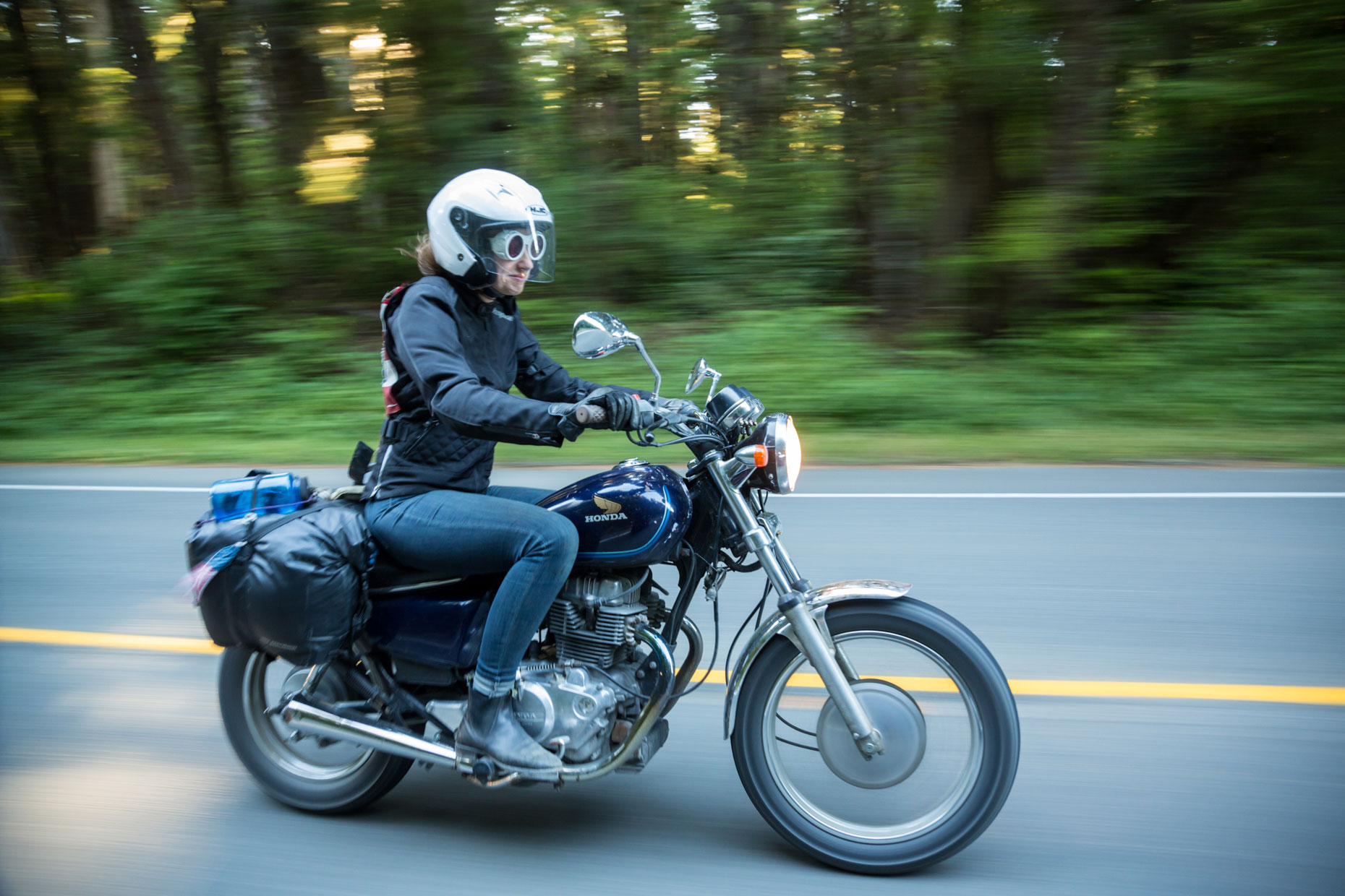 Woman Motorcycling