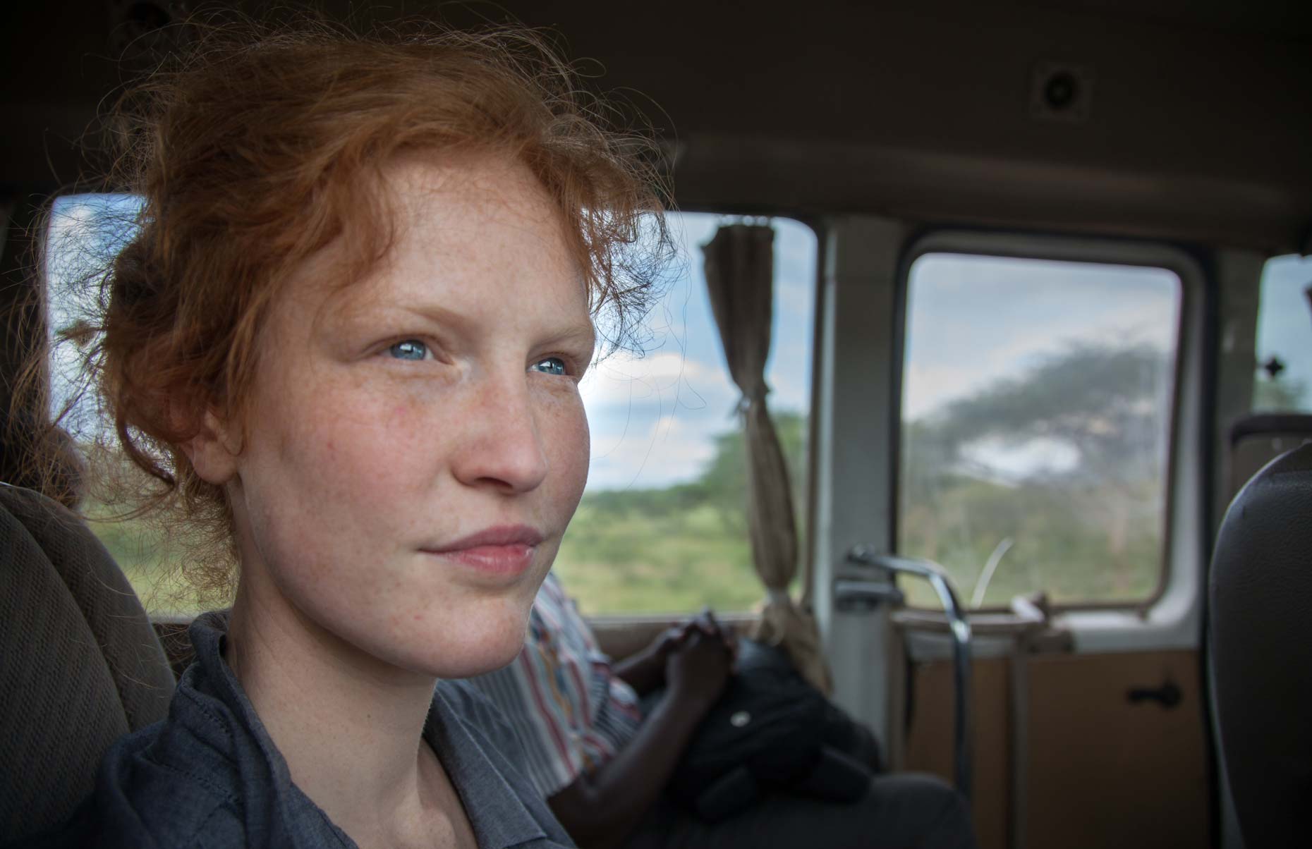 Woman traveling in  Africa