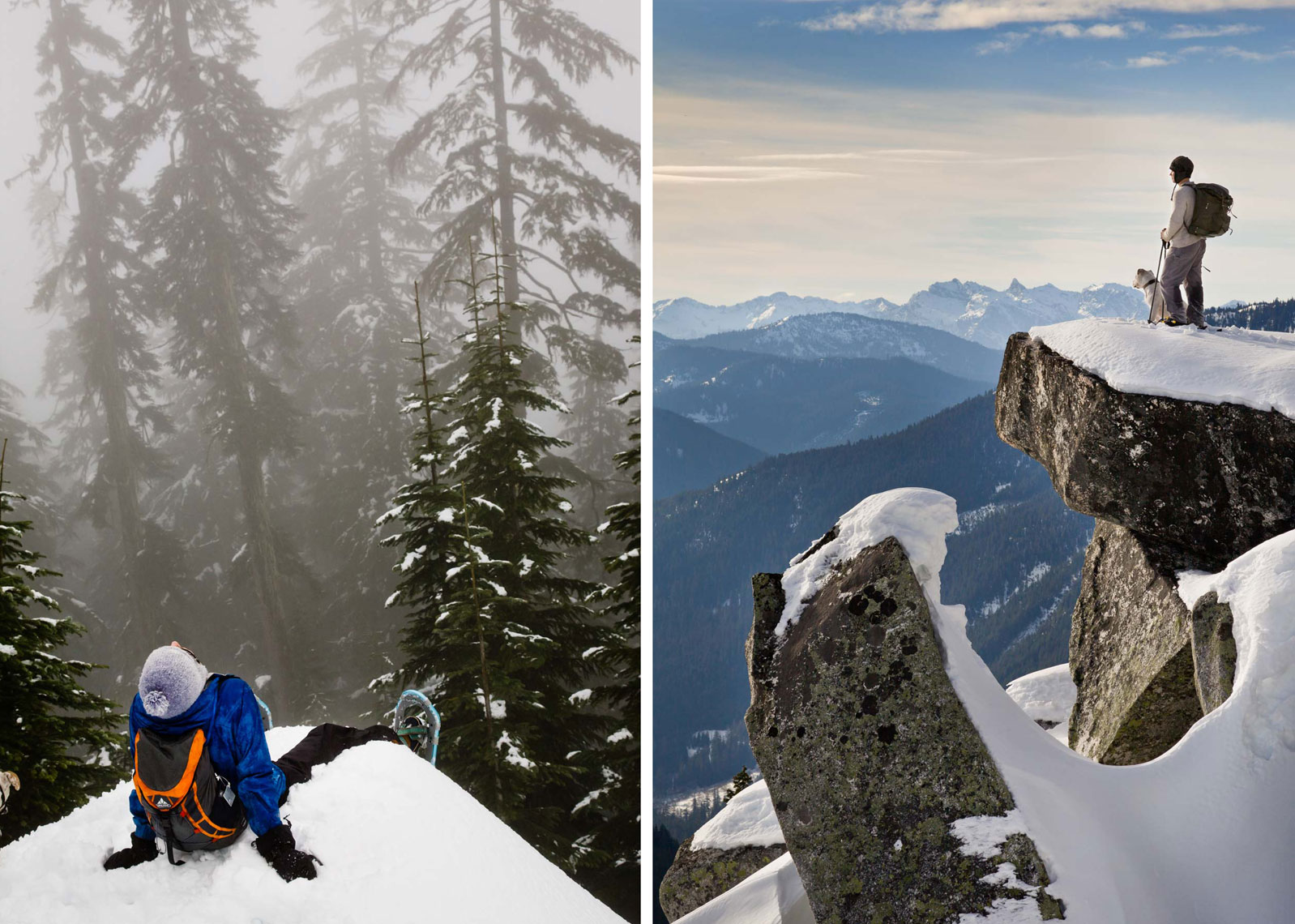 Snowshoers on summit